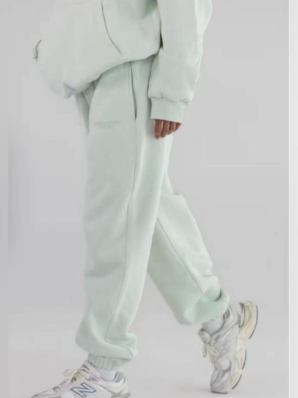 Comfrt Collection Pastel Edit Heavyweight Fleece Jogger Sweatpants Mint Green L - Picture 1 of 9